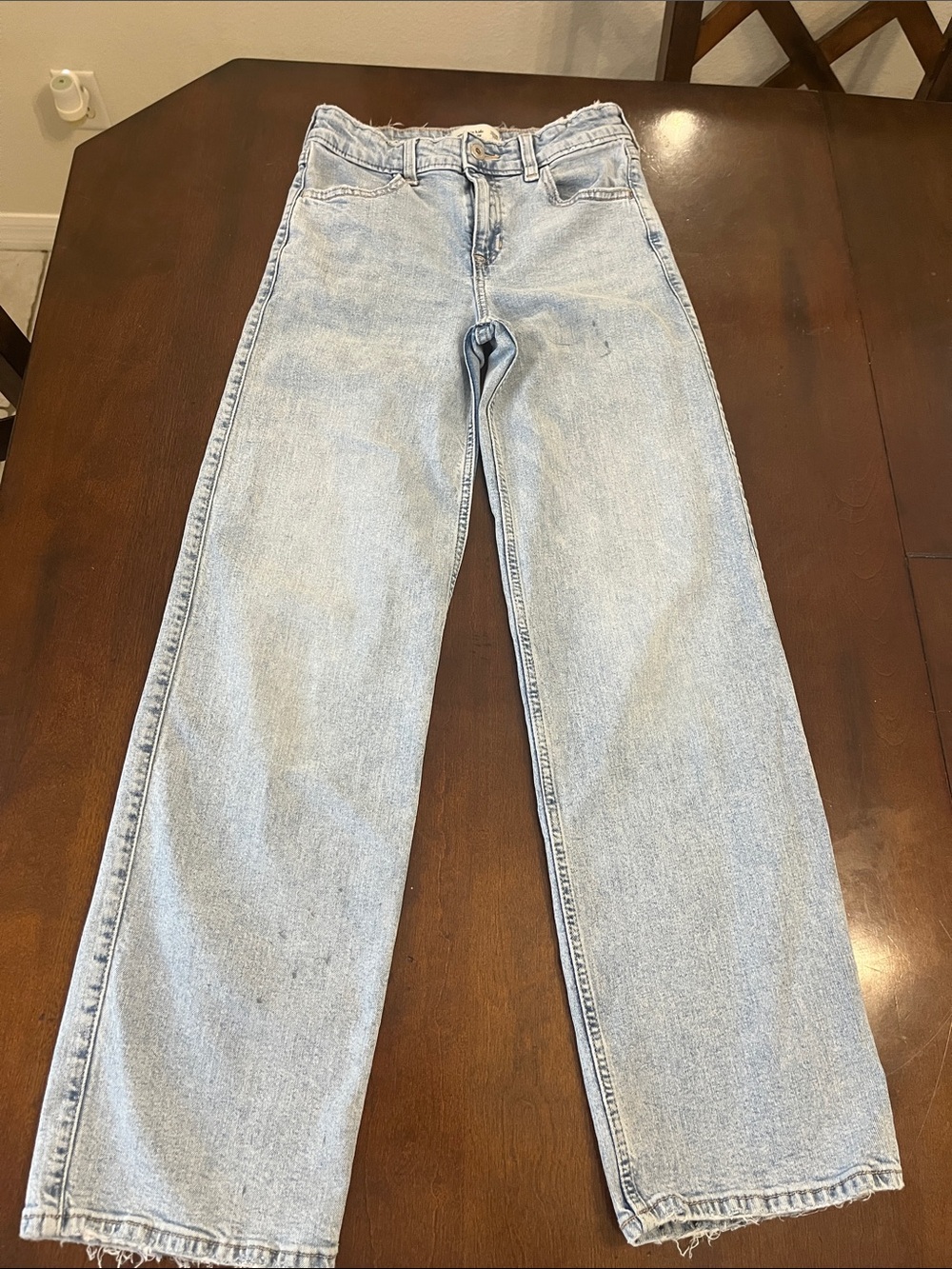 Abercrombie & Fitch Kids Light Wash Straight-Leg Jeans 13/14 long